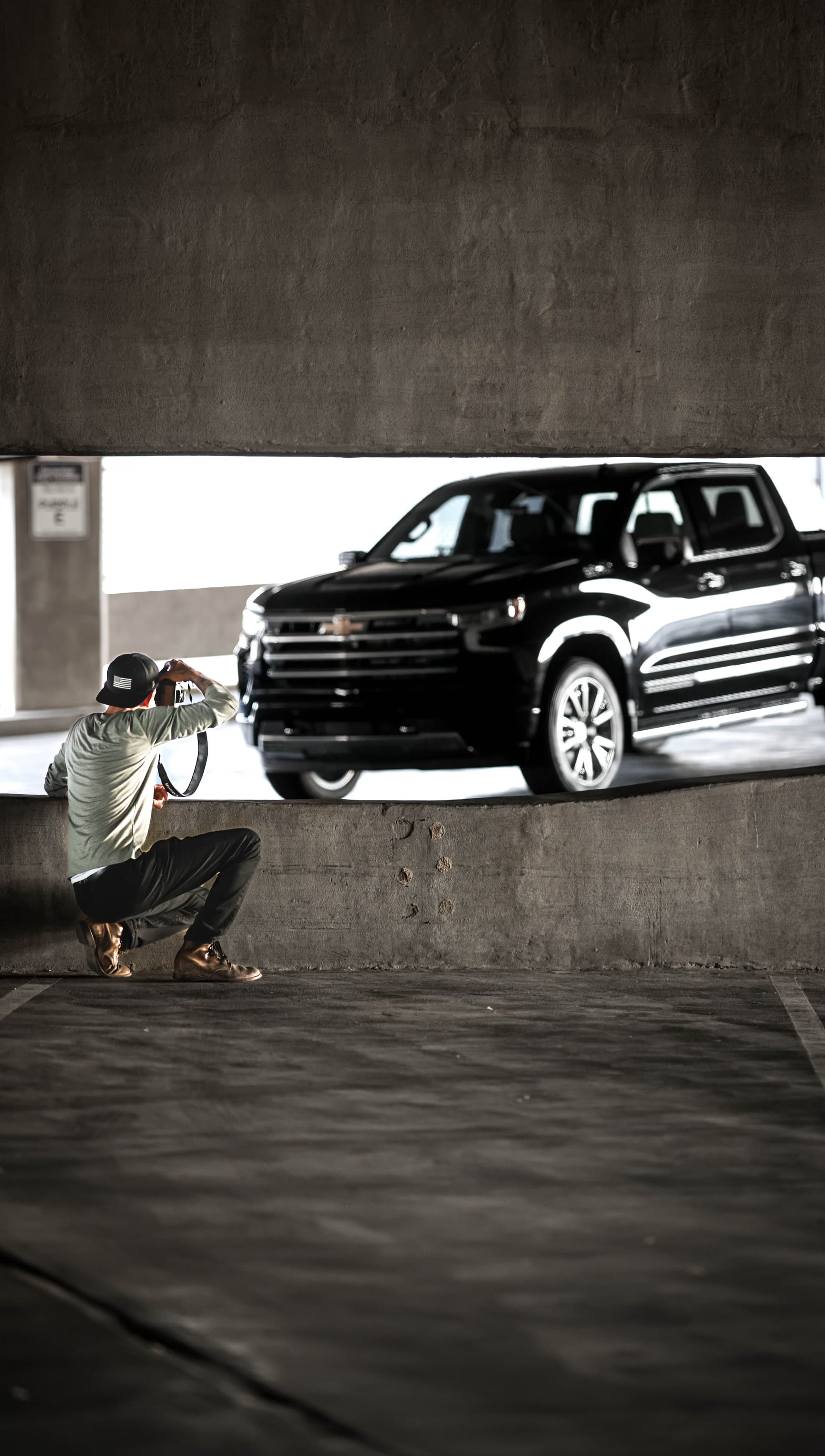 Will shooting Chevy Silverado for a social media activation for chevy